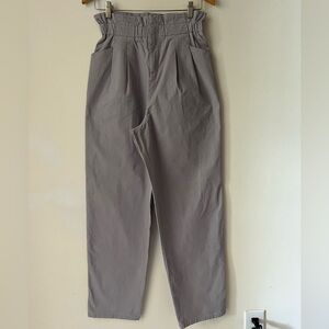 Asos Women’s Gray High Waisted Paper Bag Waist Baggy Pants Size US 6